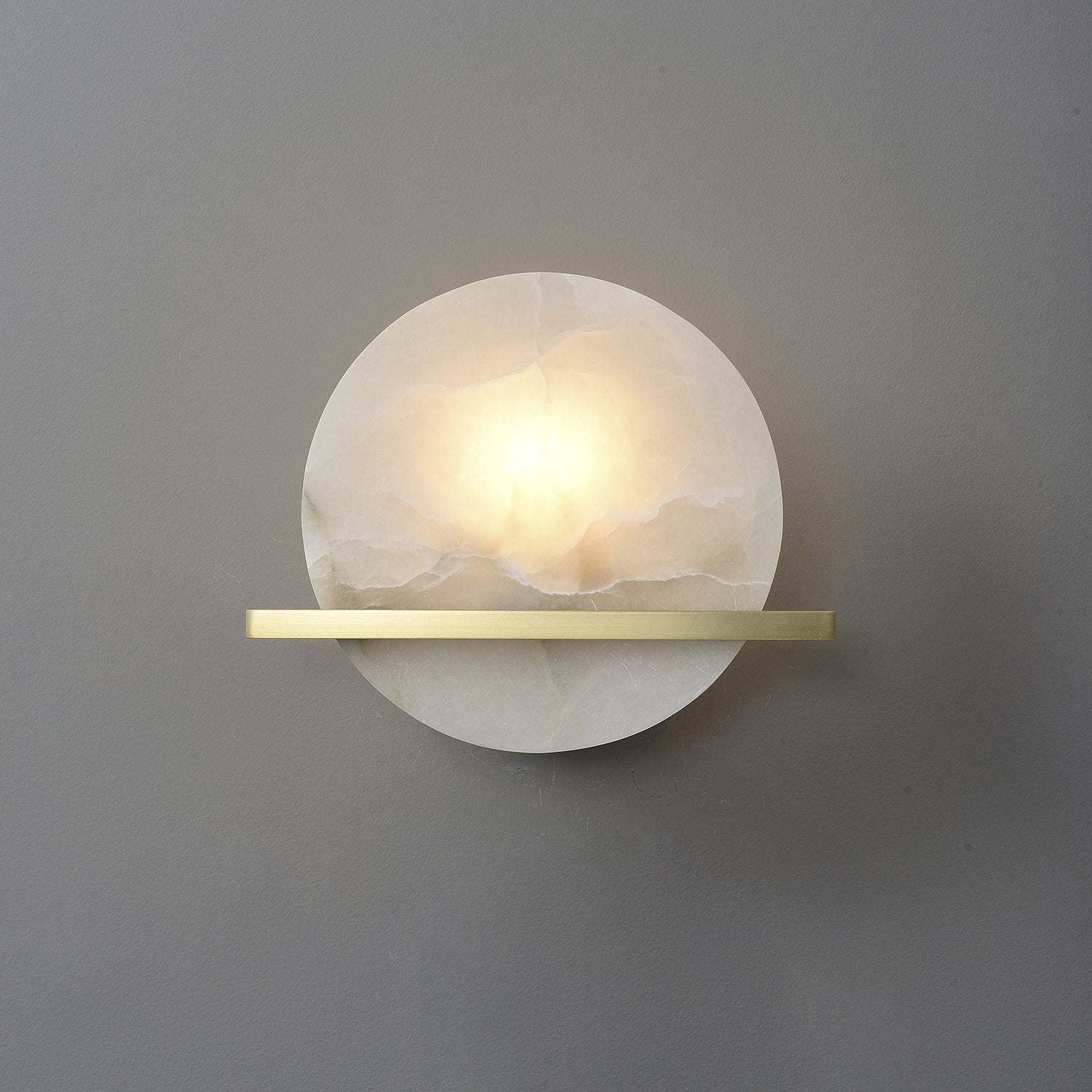 Anya Alabaster Disc Sconce