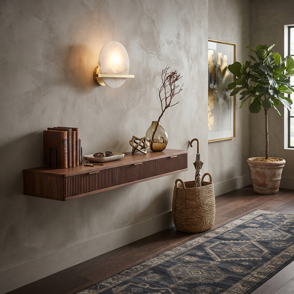 Anya Alabaster Disc Sconce