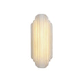 Modern Streamlined Alabaster Art Wall Sconce on Pure White Background