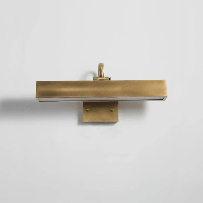 Modern Rectangular Brass Linear Picture Light Studio Product Shot