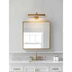 Modern Brass Vanity Light Over Bathroom Mirror