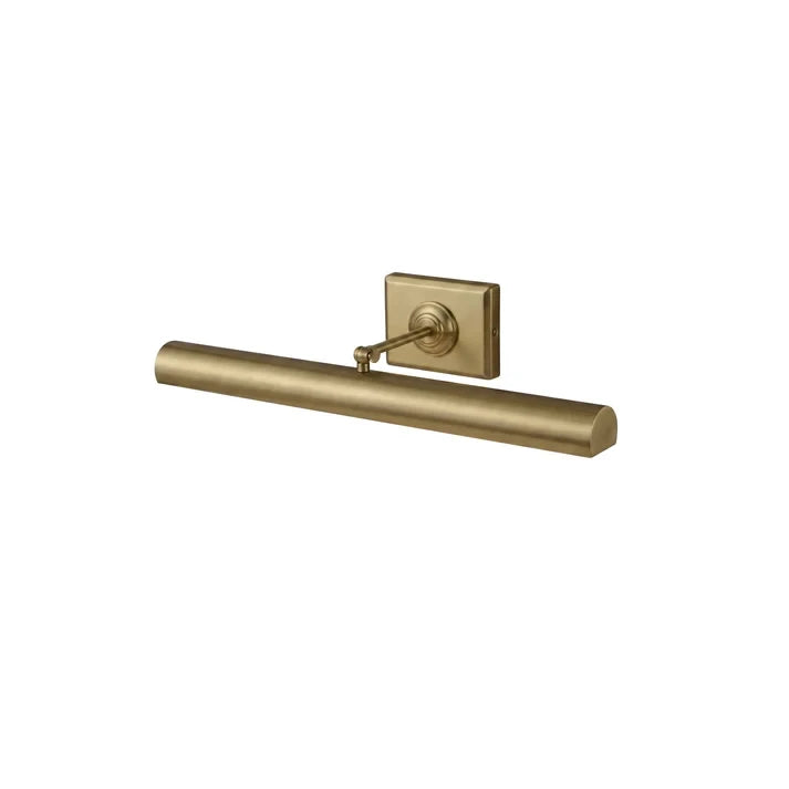 Modern Brass Linear Picture Light on Pure White Background