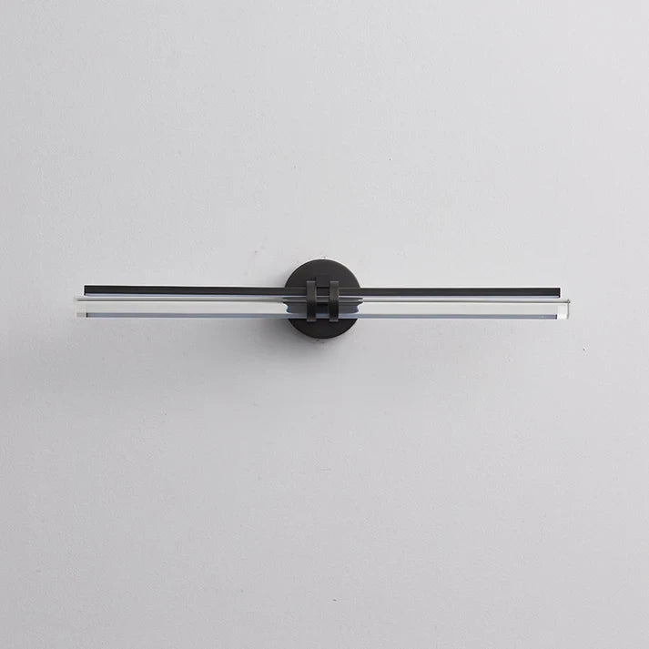 Modern Black and Brass Faceted Glass Linear Picture Light Studio Shot