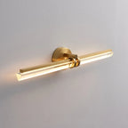 Illuminated Modern Black and Brass Faceted Glass Linear Picture Light