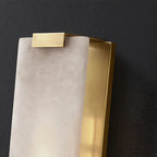 Close Up View of Top Brass Metal Clip and Alabaster Edge Details