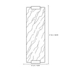 Modern Brass and Alabaster Flat Wall Sconce Line Art Dimension Diagram