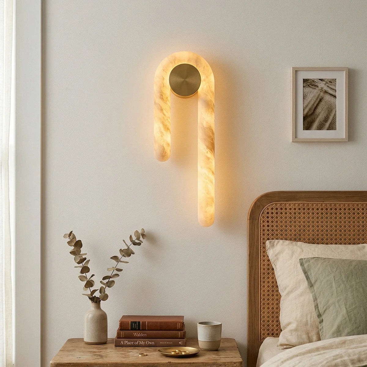 Arlo Loop Alabaster Wall Sconce