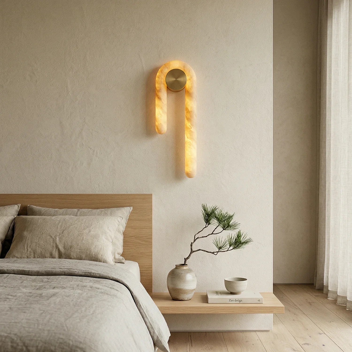 Arlo Loop Alabaster Wall Sconce