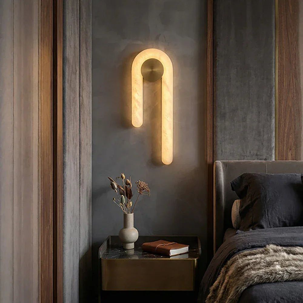 Arlo Loop Alabaster Wall Sconce
