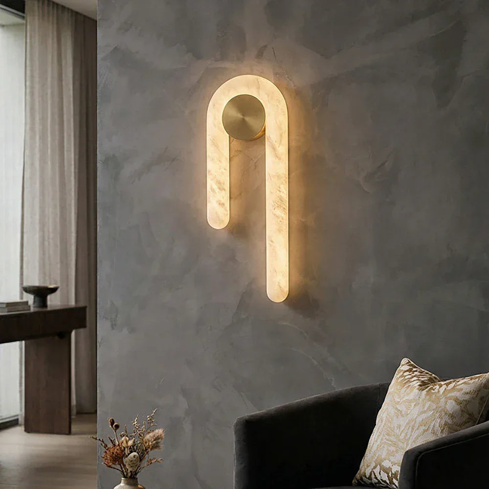 Arlo Loop Alabaster Wall Sconce