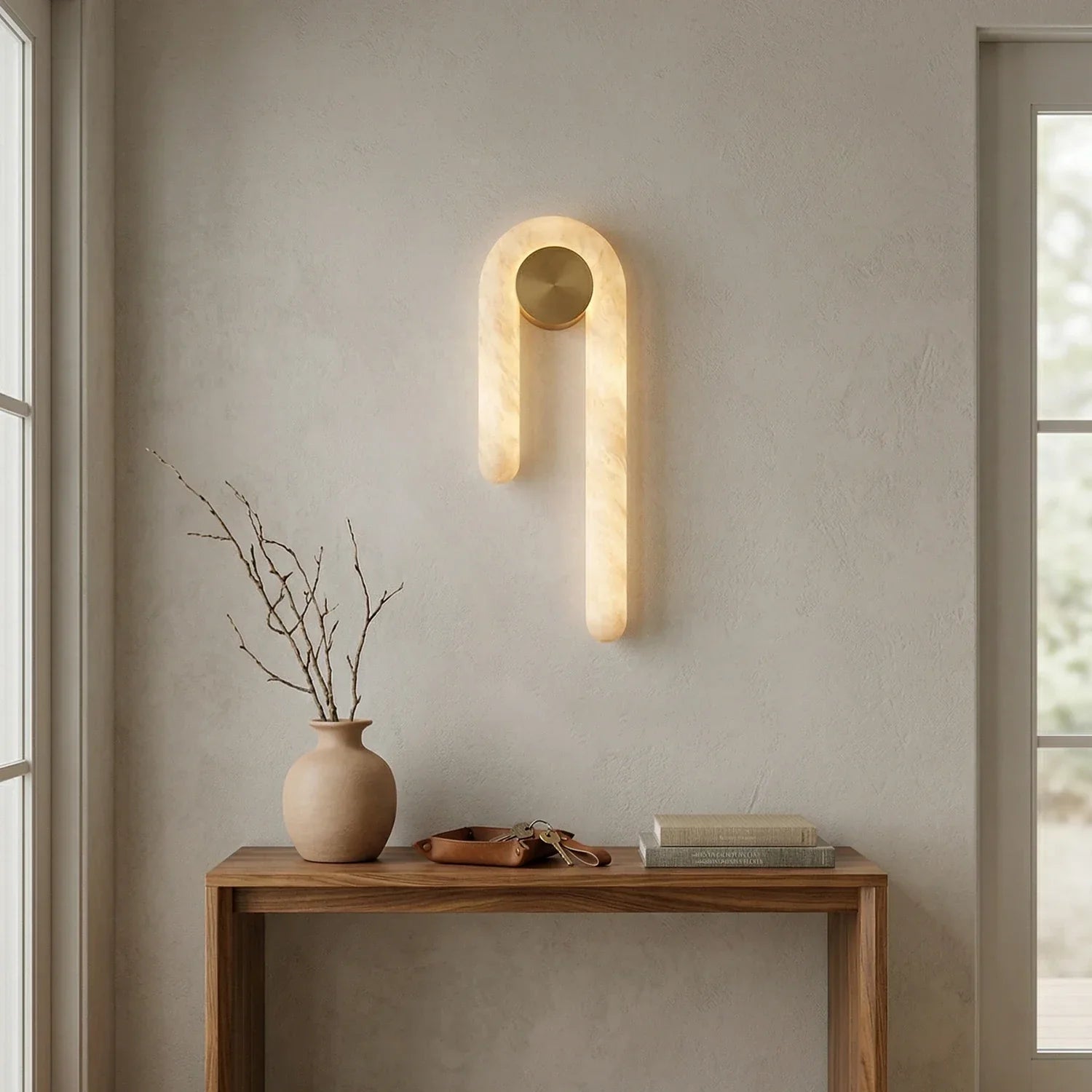 Arlo Loop Alabaster Wall Sconce