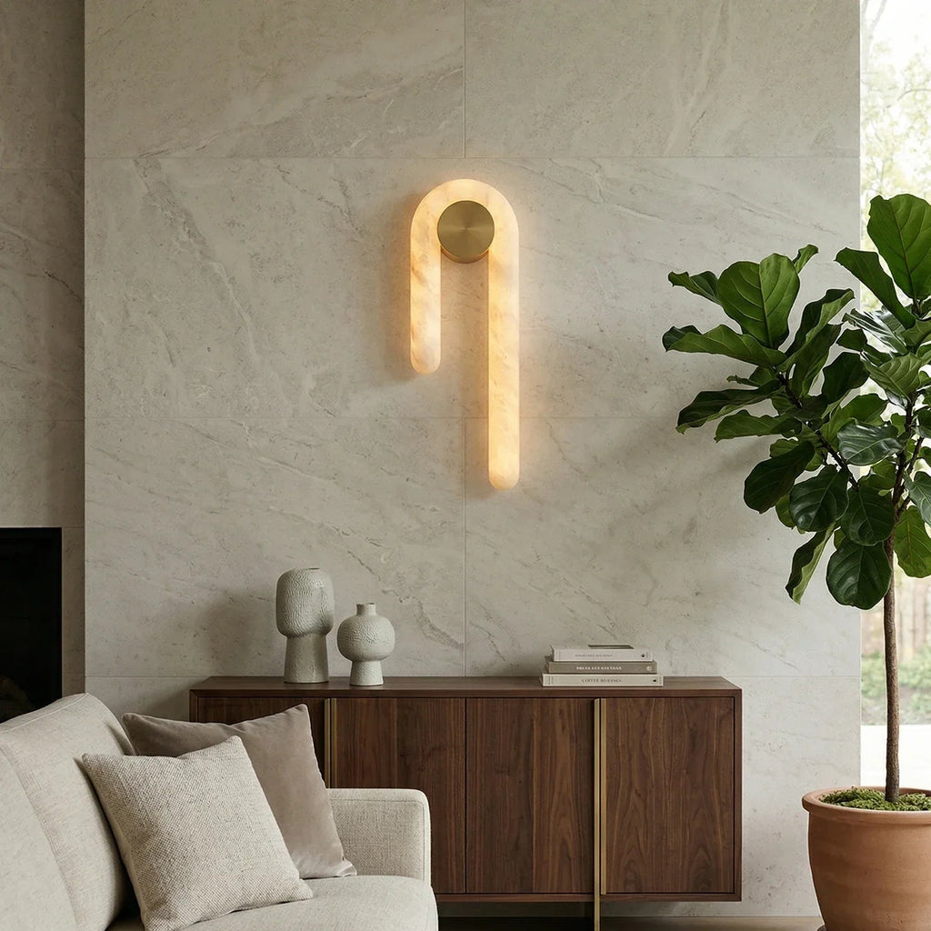 Arlo Loop Alabaster Wall Sconce