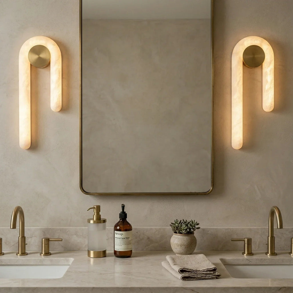 Arlo Loop Alabaster Wall Sconce