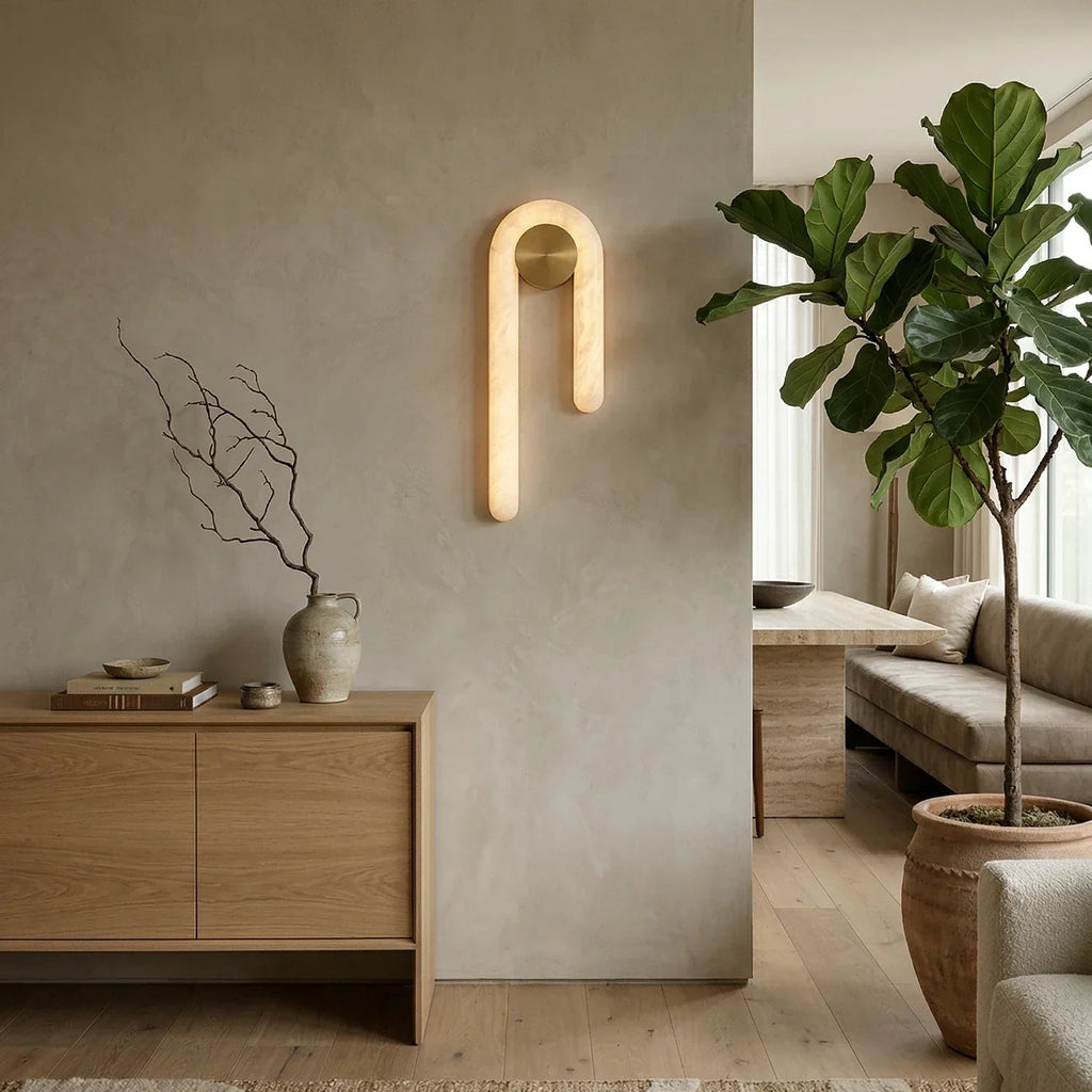 Arlo Loop Alabaster Wall Sconce