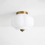Art Déco Celadon-Deckenlampe mit Rippenstruktur