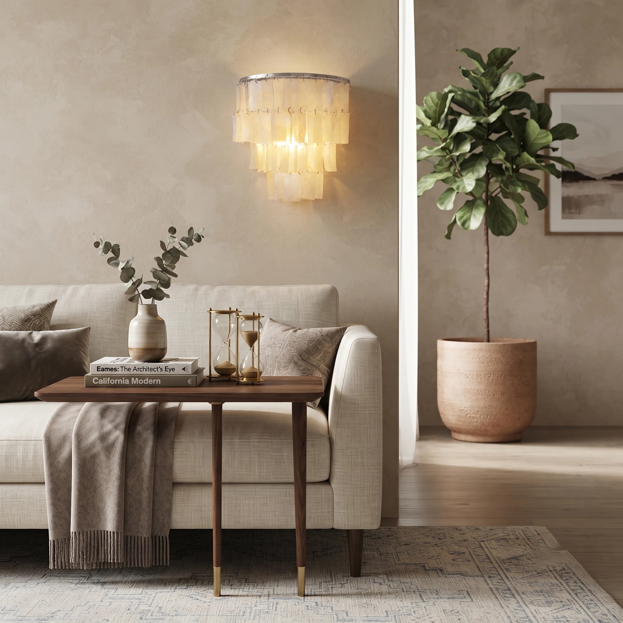 Artisan Shell Rectangle Wall Lamp