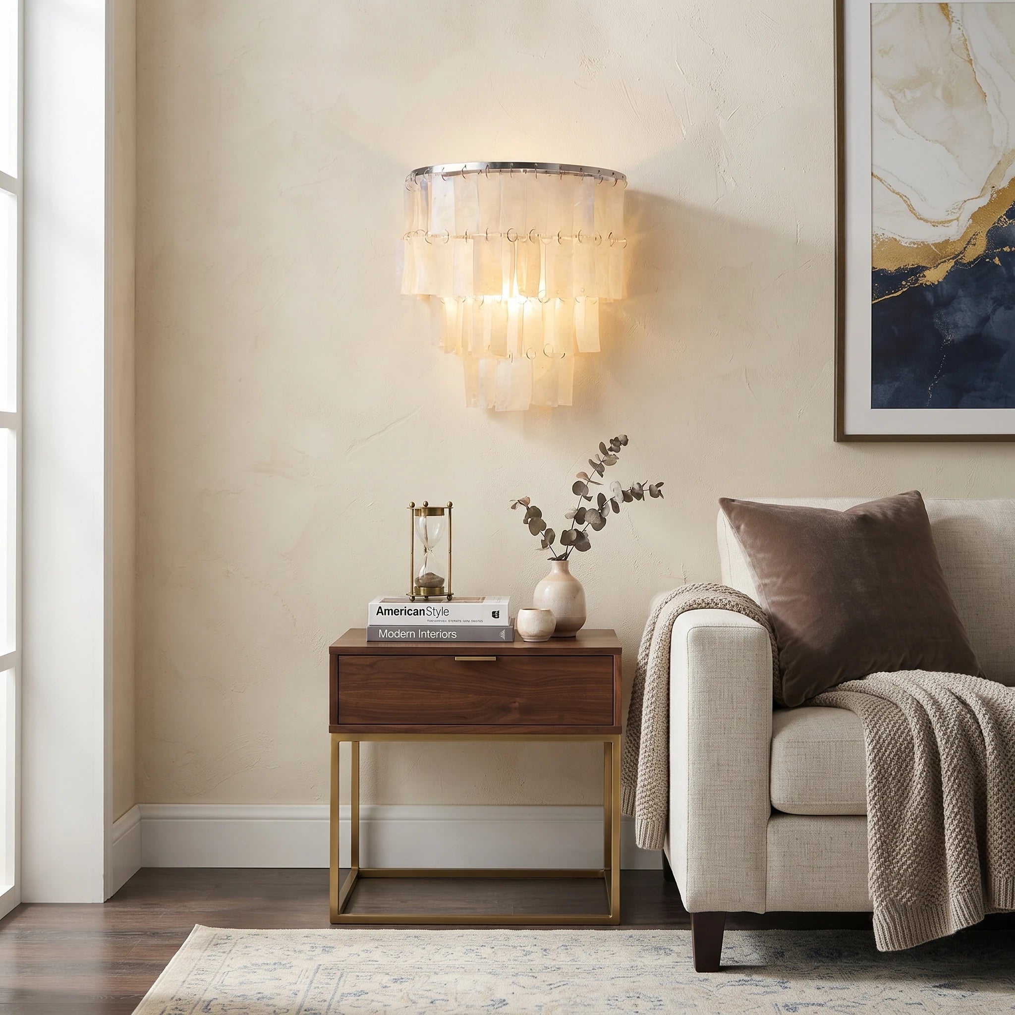Artisan Shell Rectangle Wall Lamp