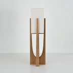 Ash Wood Fabric Floor Lamp