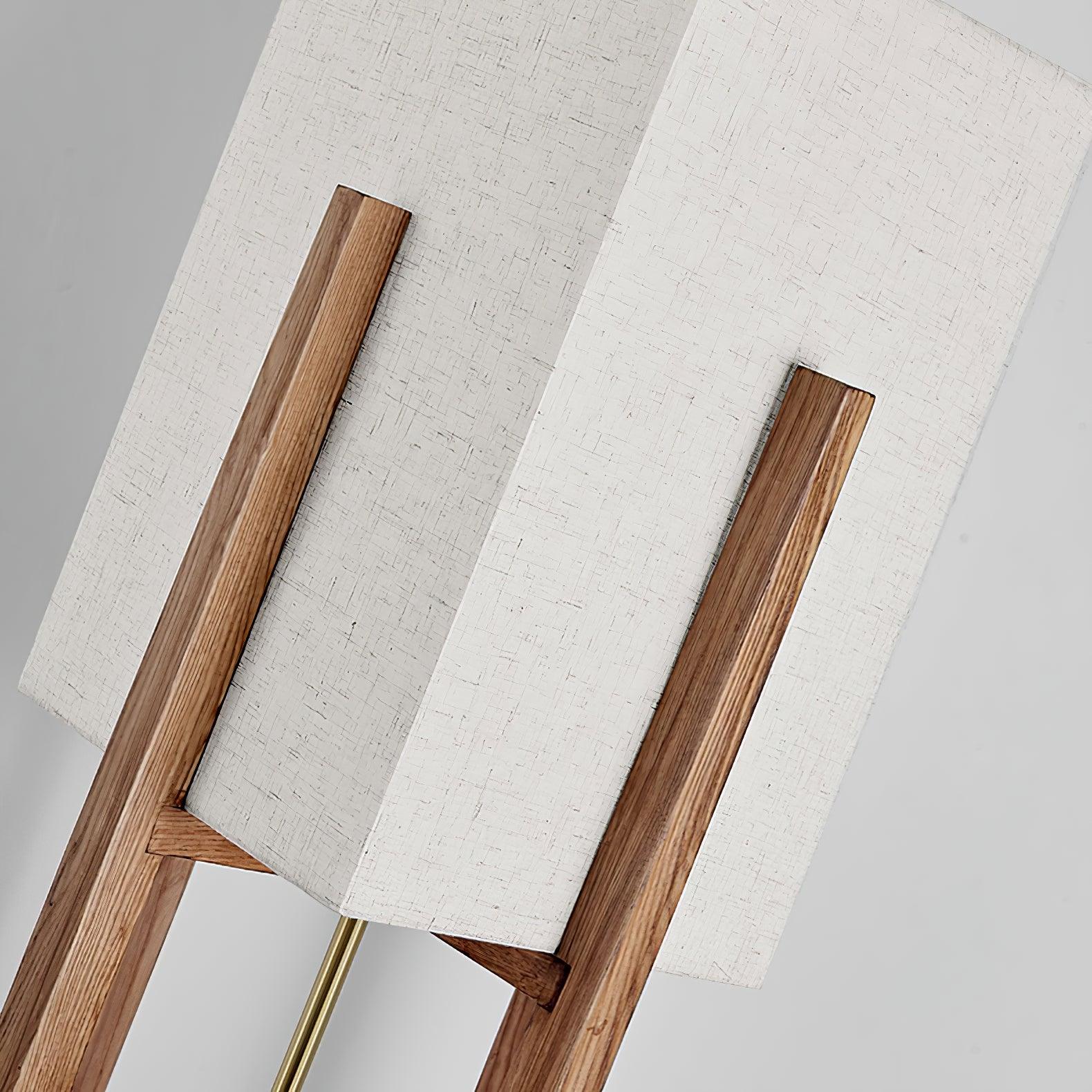 Ash Wood Fabric Floor Lamp