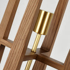 Ash Wood Fabric Floor Lamp