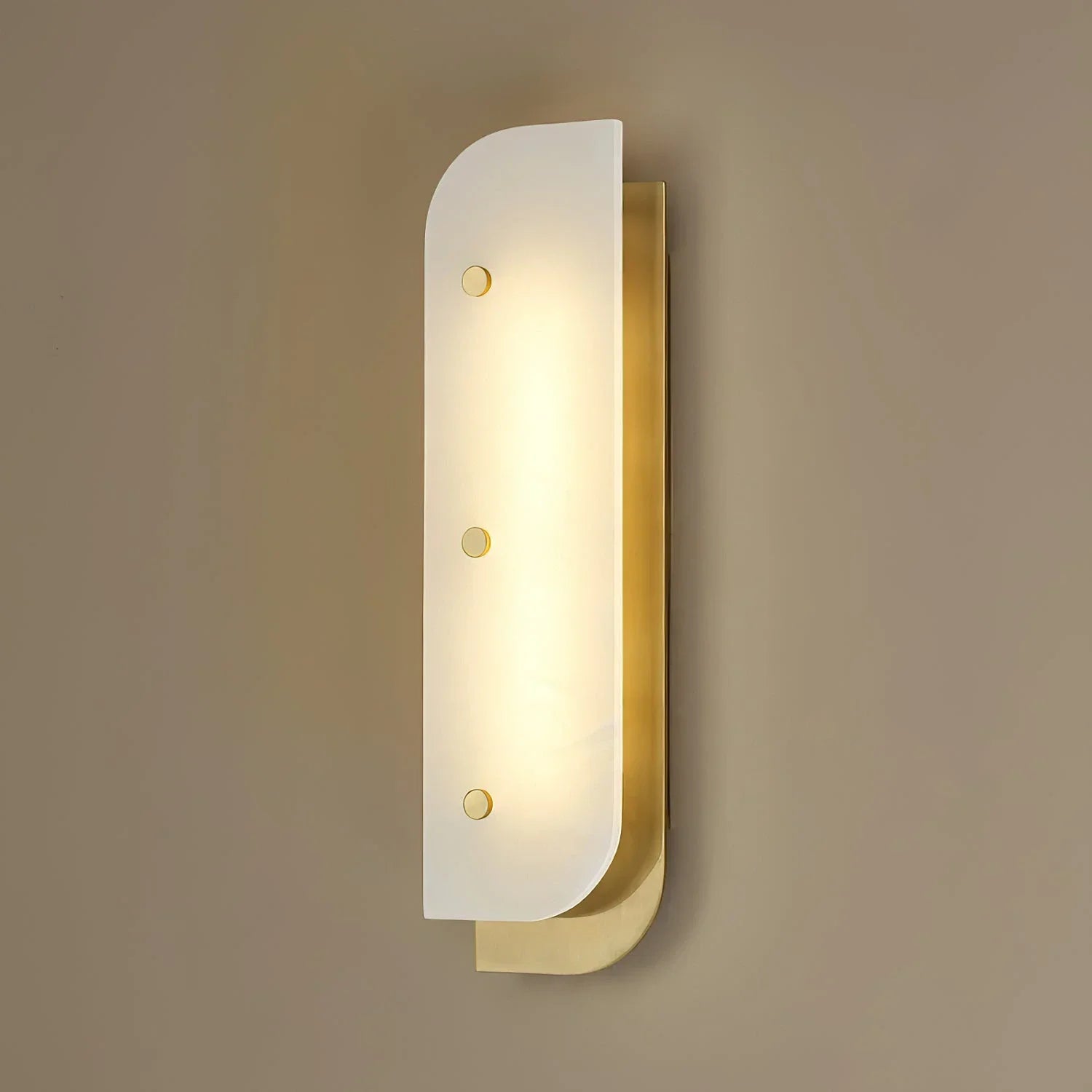 Asymmetrical Elaris Alabaster Wall Lamp