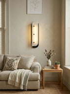 Asymmetrical Elaris Alabaster Wall Lamp