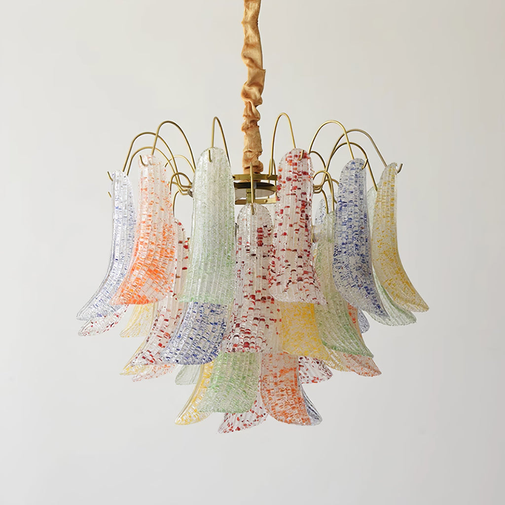 Athena Pastel Glass Petal Chandelier