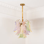 Athena Pastel Glass Petal Chandelier