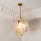 Athena Pastel Glass Petal Chandelier