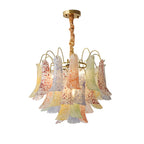 Athena Pastel Glass Petal Chandelier