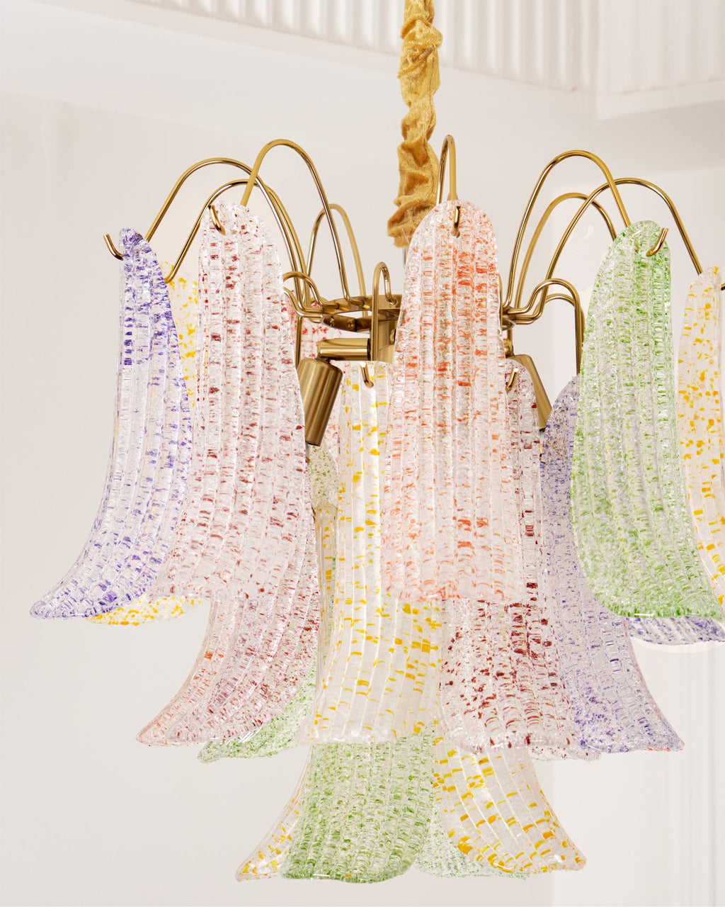 Athena Pastel Glass Petal Chandelier