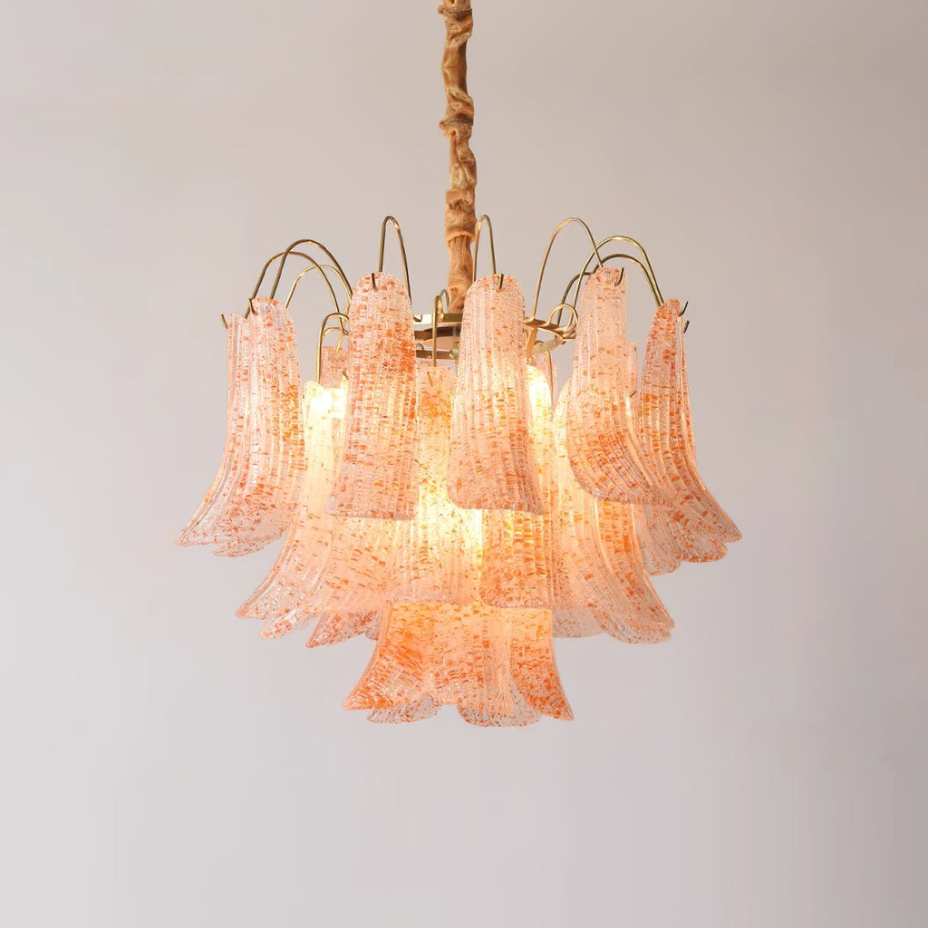 Athena Pastel Glass Petal Chandelier