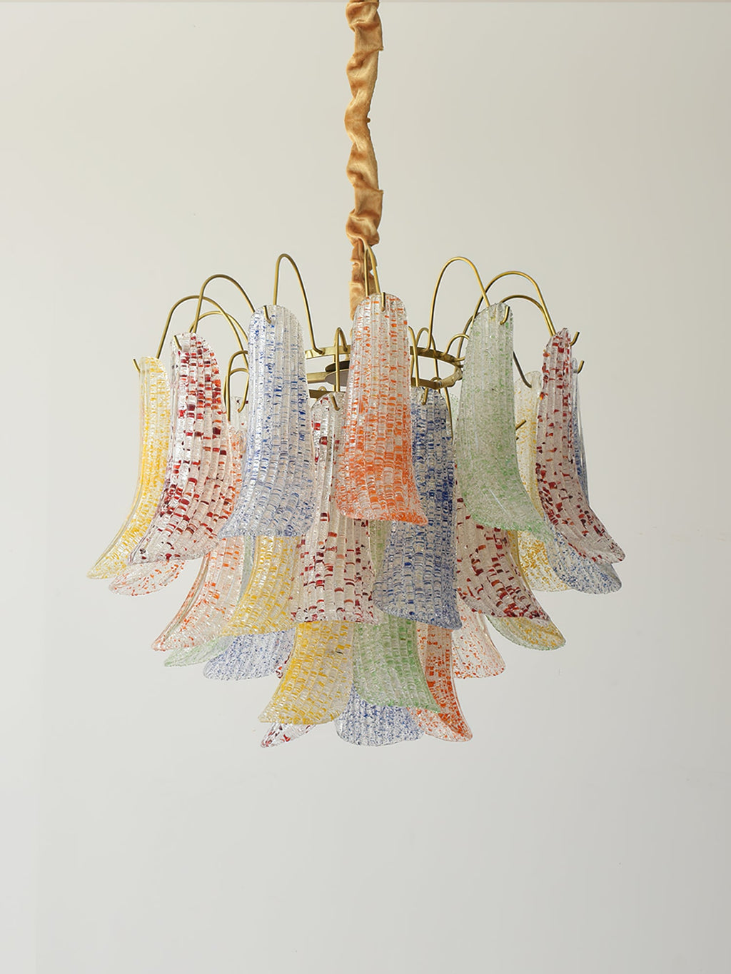 Athena Pastel Glass Petal Chandelier