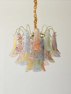 Athena Pastel Glass Petal Chandelier