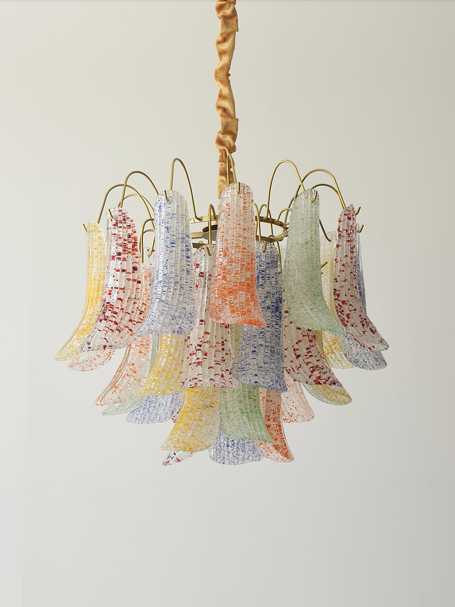 Athena Pastel Glass Petal Chandelier