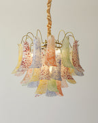 Athena Pastel Glass Petal Chandelier
