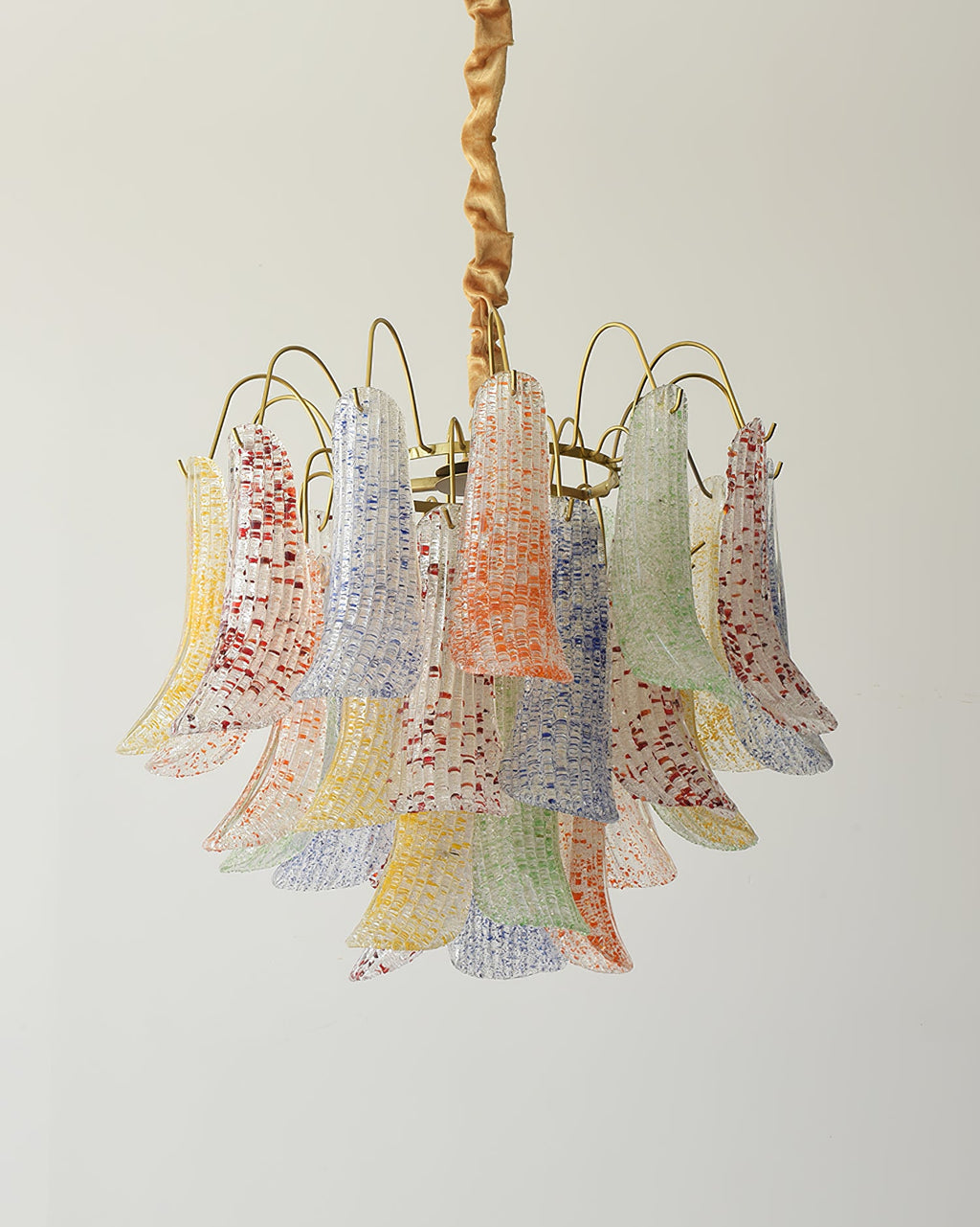 Athena Pastel Glass Petal Chandelier