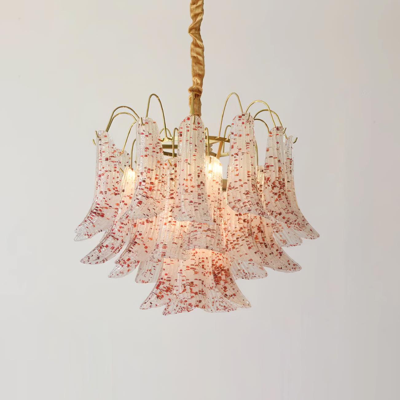 Athena Pastel Glass Petal Chandelier
