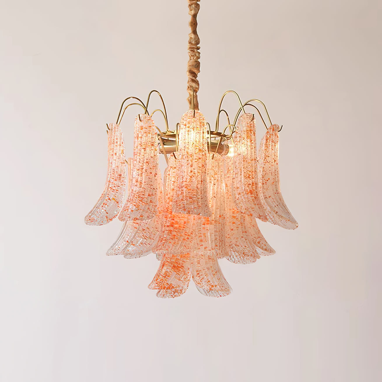 Athena Pastel Glass Petal Chandelier