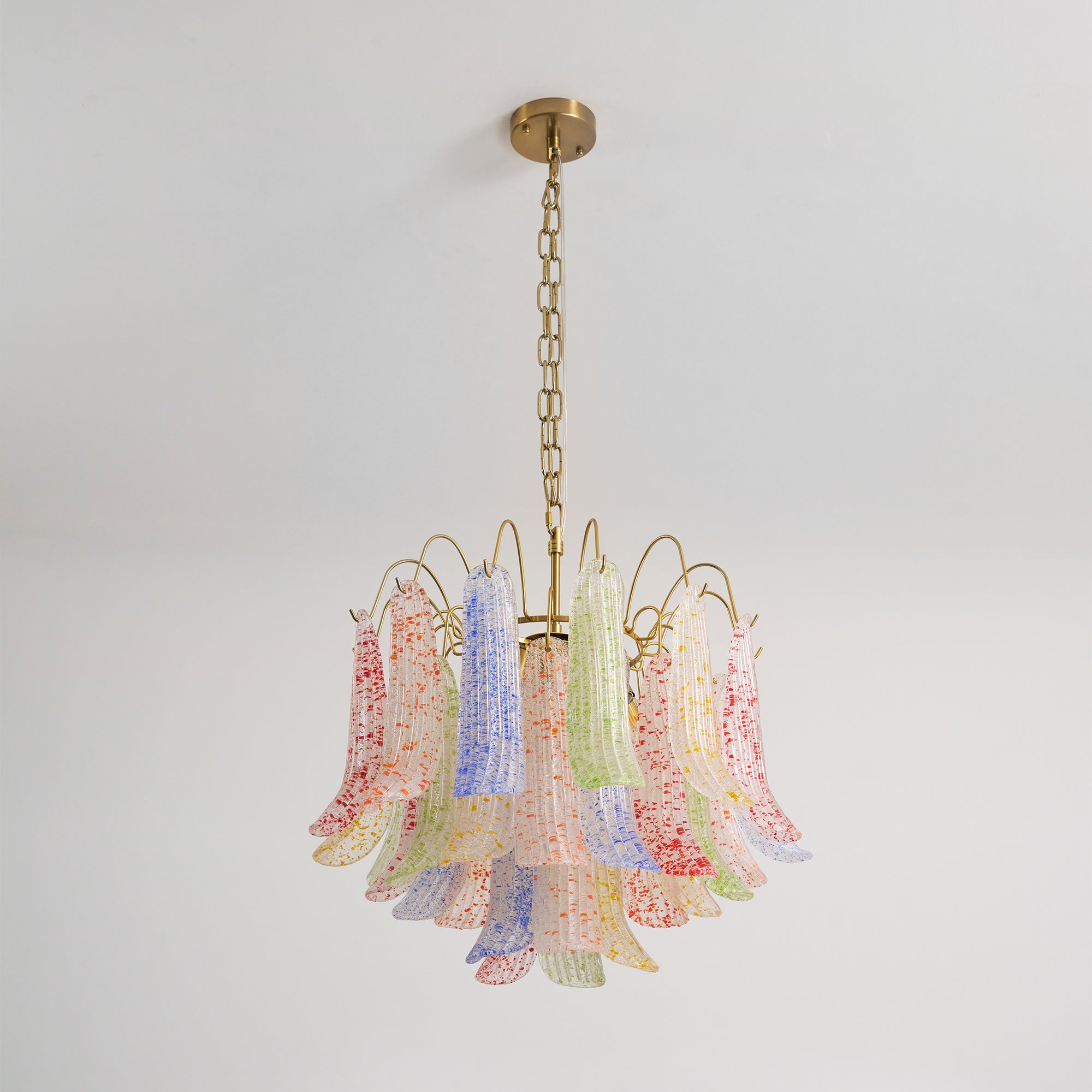Athena Pastel Glass Petal Chandelier