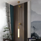 Modern Alabaster Art Glass Pendant and Wall Light in Tea Room Setting