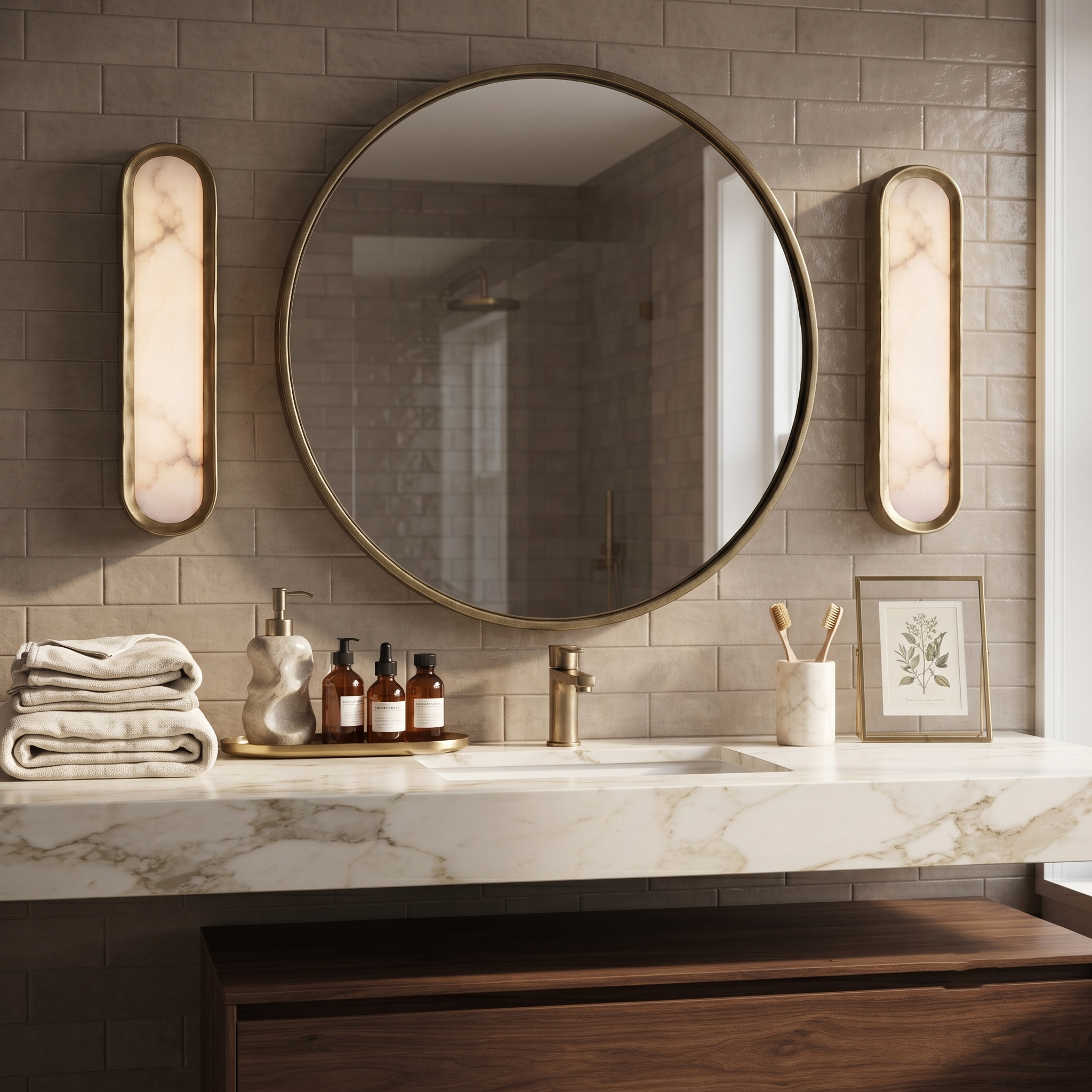 Aura Arch Alabaster Sconce
