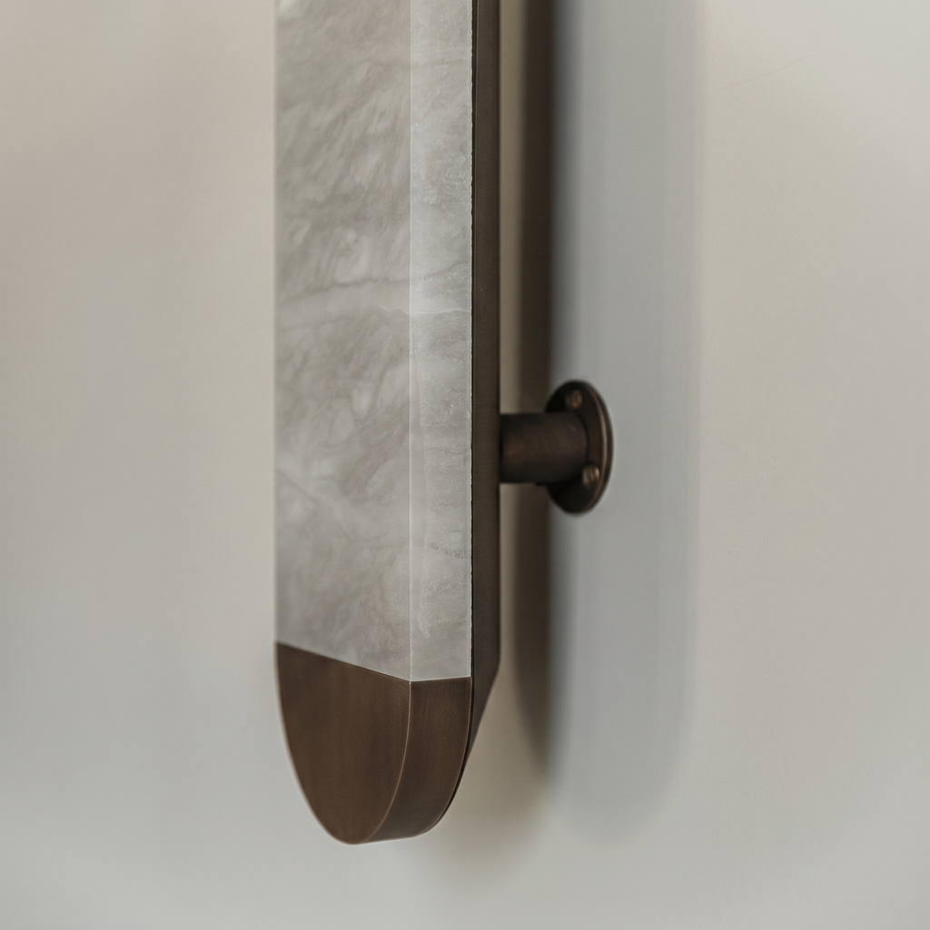 Aura Capsule Alabaster Sconce