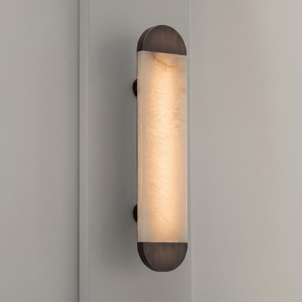 Aura Capsule Alabaster Sconce