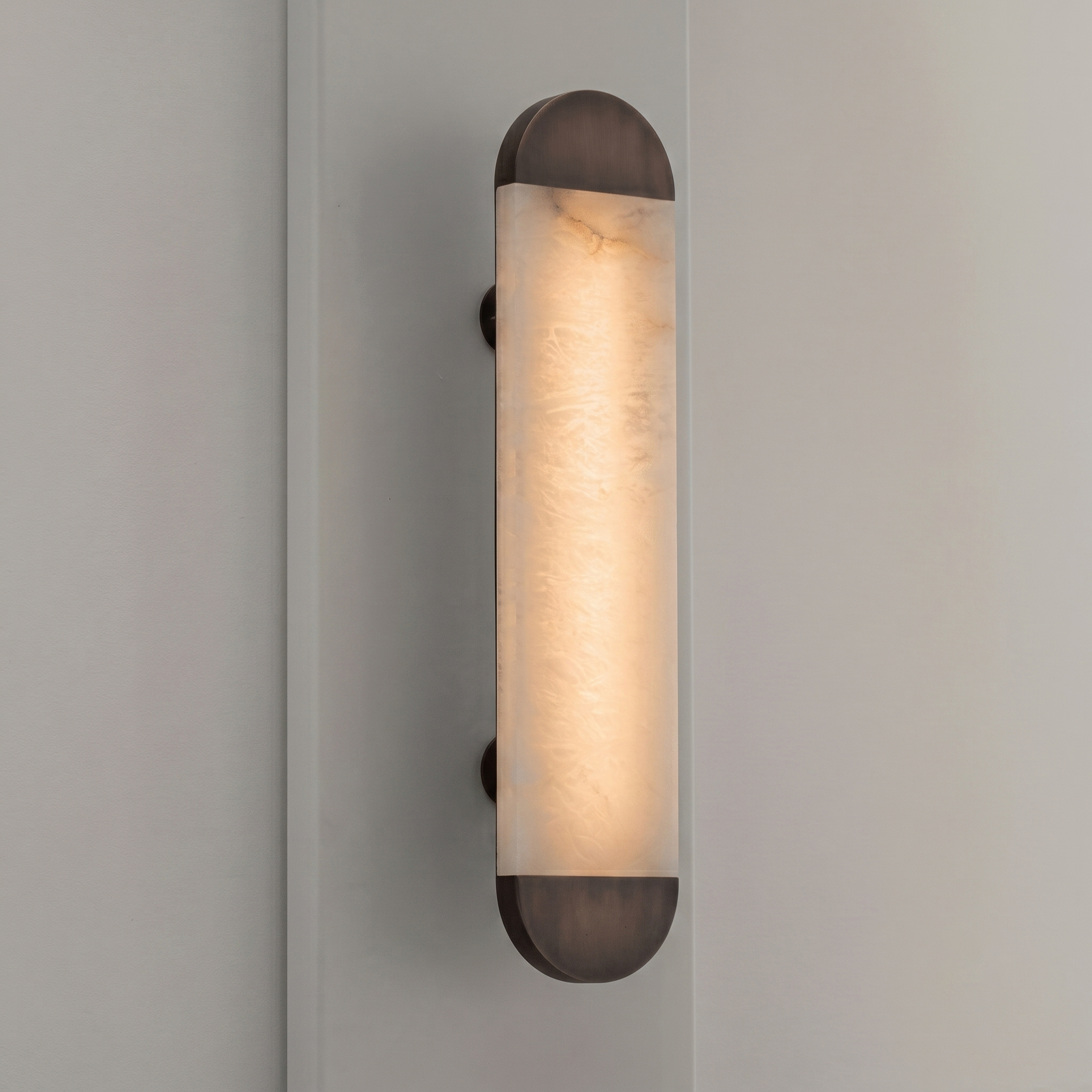 Aura Capsule Alabaster Sconce