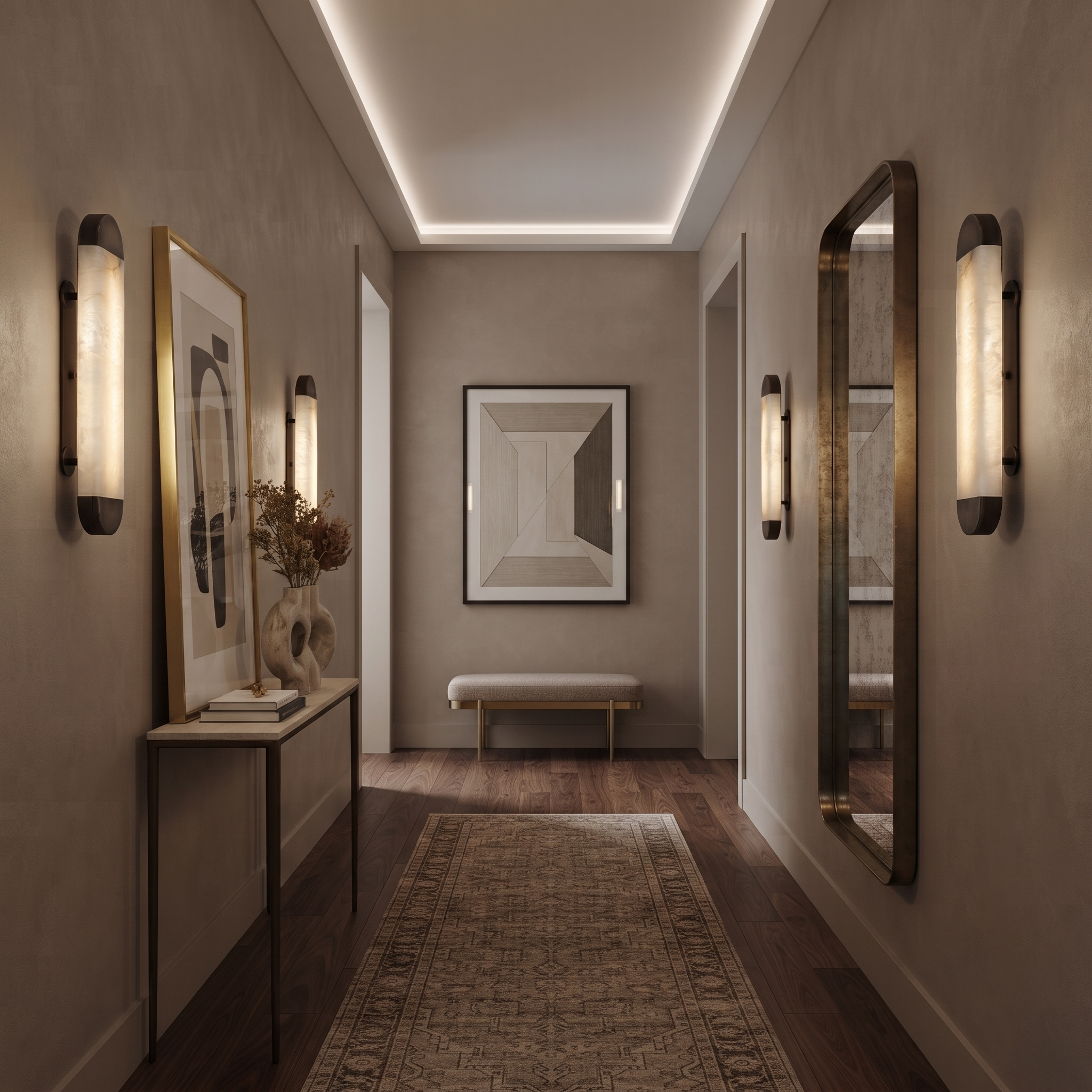Aura Capsule Alabaster Sconce