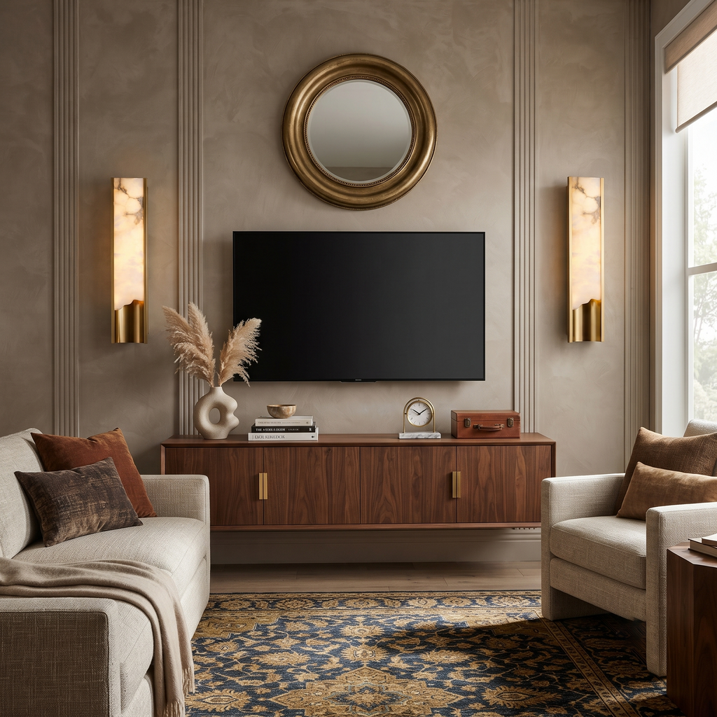 Aura Linear Alabaster Sconce