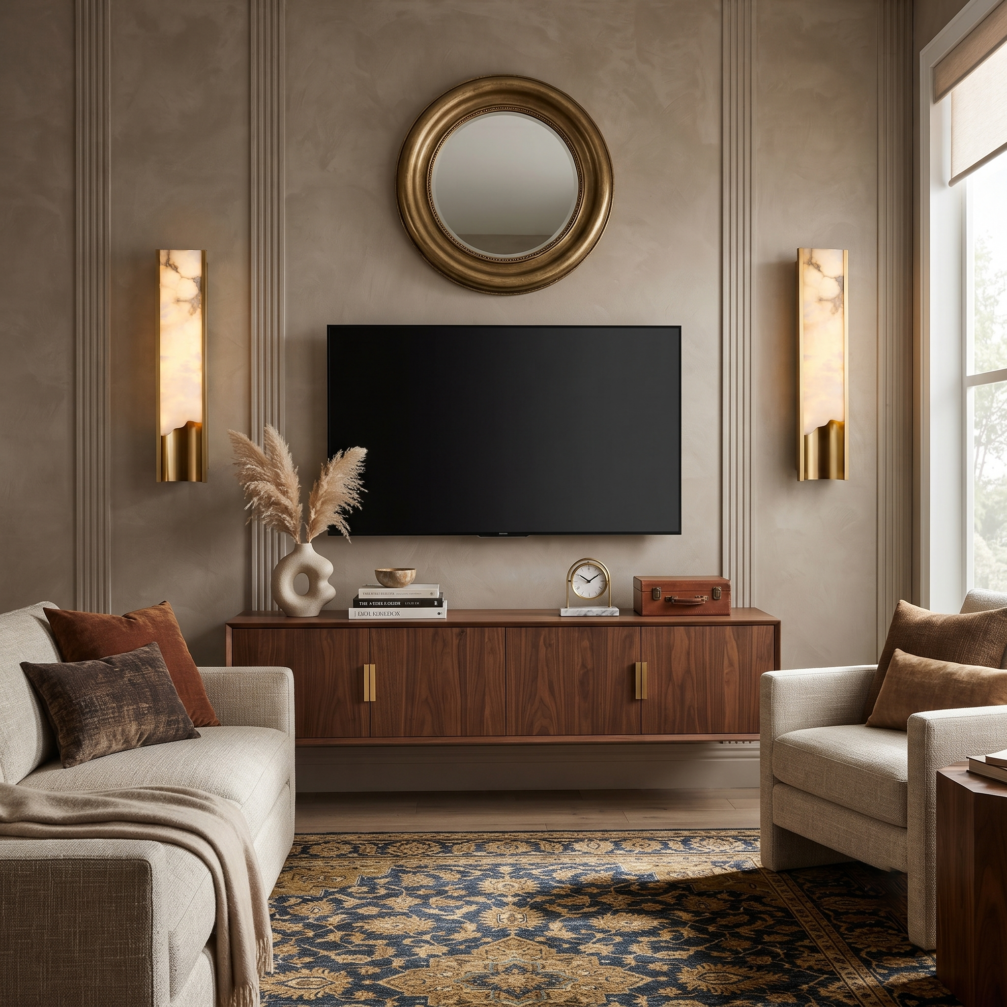 Aura Linear Alabaster Sconce