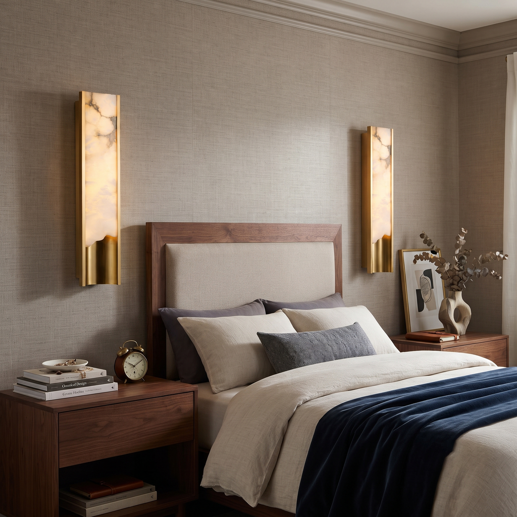 Aura Linear Alabaster Sconce
