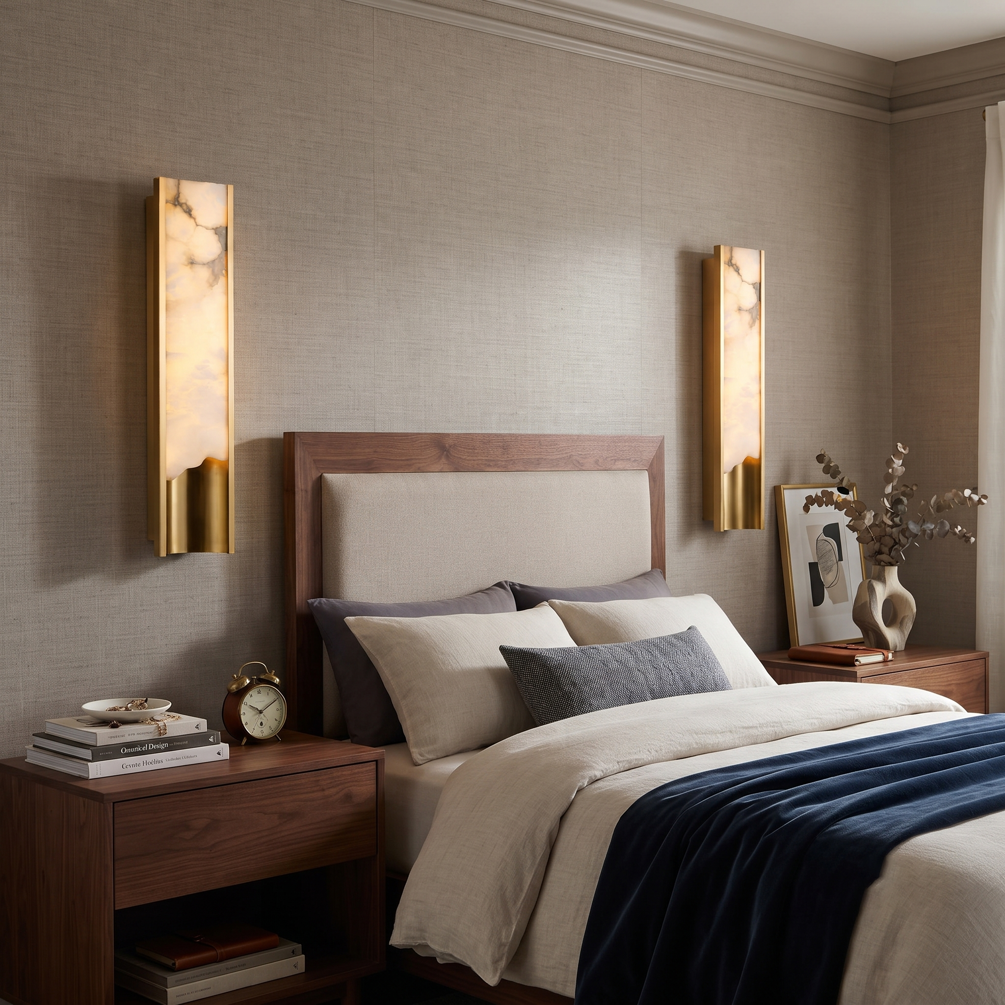 Aura Linear Alabaster Sconce